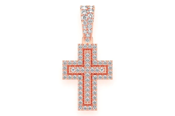 0.35CTW Border Cross Diamond Pendant  customdiamjewel   
