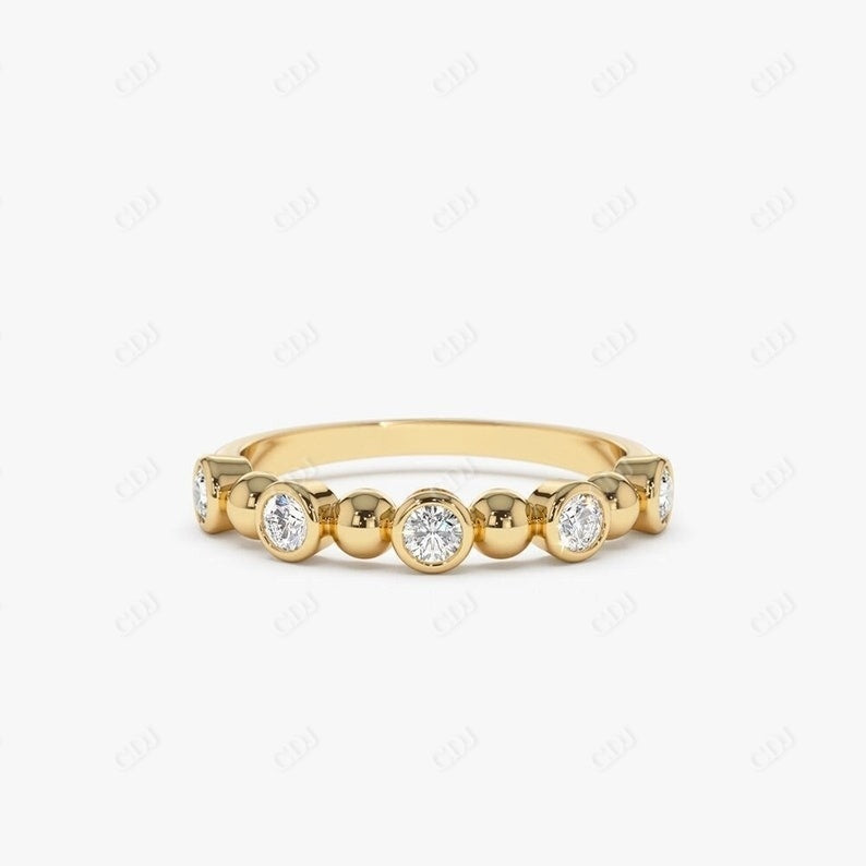 0.50CTW Round Lab Grown Diamond Bezel Setting Wedding Band  customdiamjewel   
