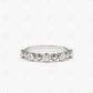 0.50CTW Round Lab Grown Diamond Bezel Setting Wedding Band  customdiamjewel 10KT White Gold VVS-EF