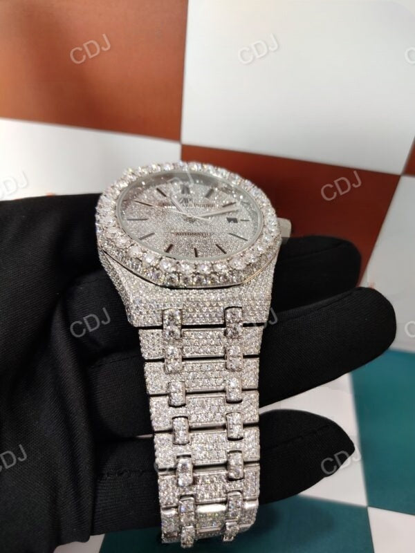 Moissanite Diamond Studded AP Watch customdiamjewel