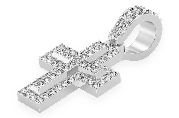 0.35CTW Border Cross Diamond Pendant  customdiamjewel   