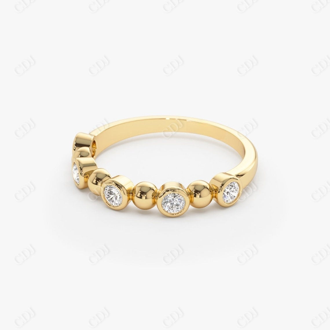 0.50CTW Round Lab Grown Diamond Bezel Setting Wedding Band  customdiamjewel   