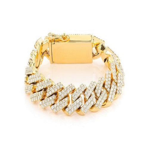 Hip Hop Diamond Cuban Link Bracelet For Men  customdiamjewel   