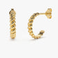 Gold Twisted Rope Hoop Earrings  customdiamjewel   