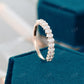 Oval cut Colorless Moissanite Half Eternity wedding band  customdiamjewel   