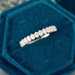 Oval cut Colorless Moissanite Half Eternity wedding band  customdiamjewel   