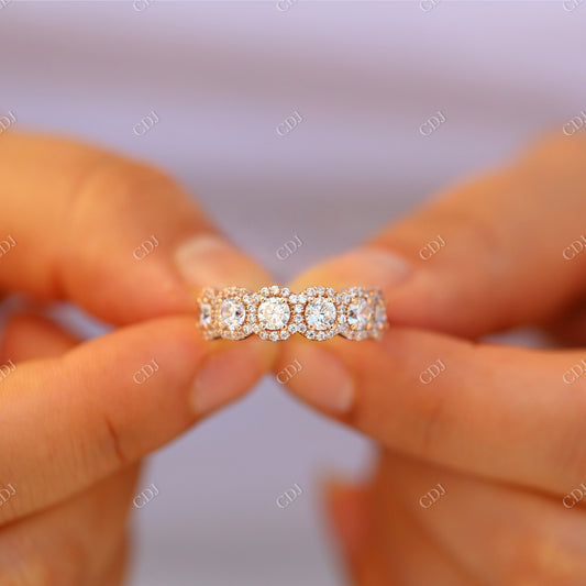 2.00CTW Half Eternity Lab Grown Diamond Wedding Band  customdiamjewel   