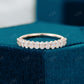 Oval cut Colorless Moissanite Half Eternity wedding band  customdiamjewel   