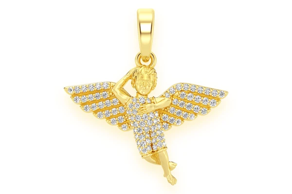 0.33CTW Infinity Angel Diamond Pendant