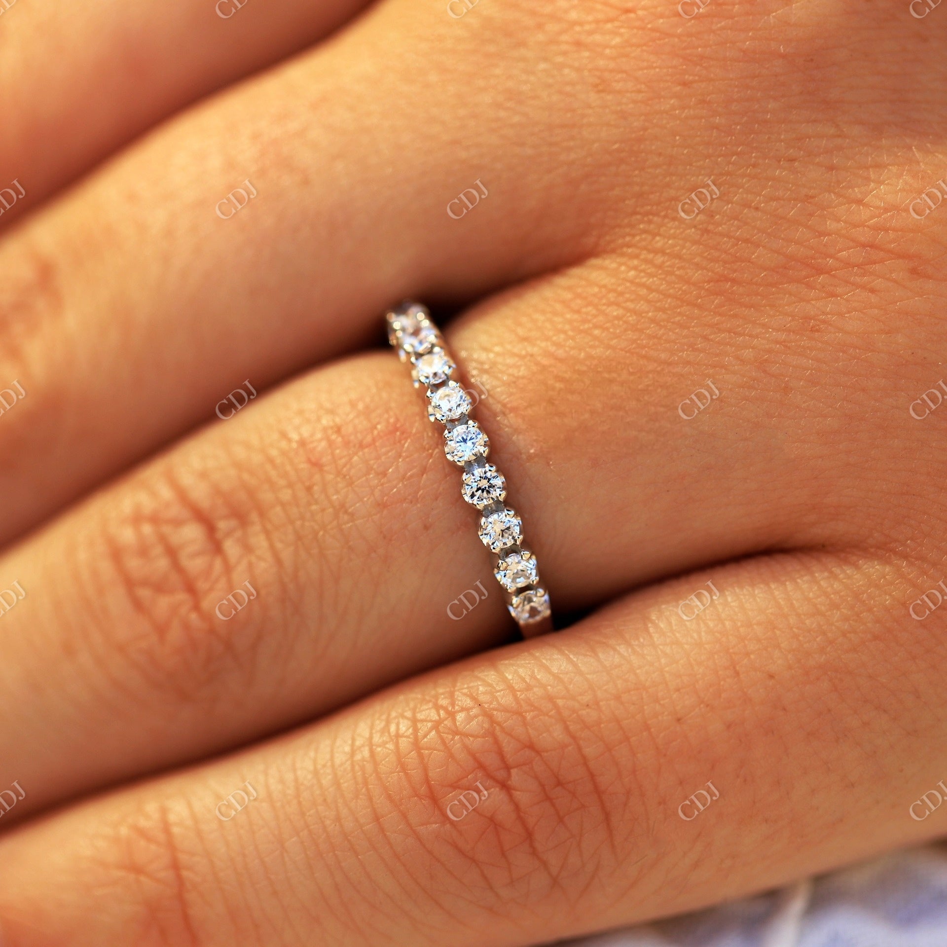 0.40CTW White Gold Lab Grown Diamond Wedding Band  customdiamjewel   