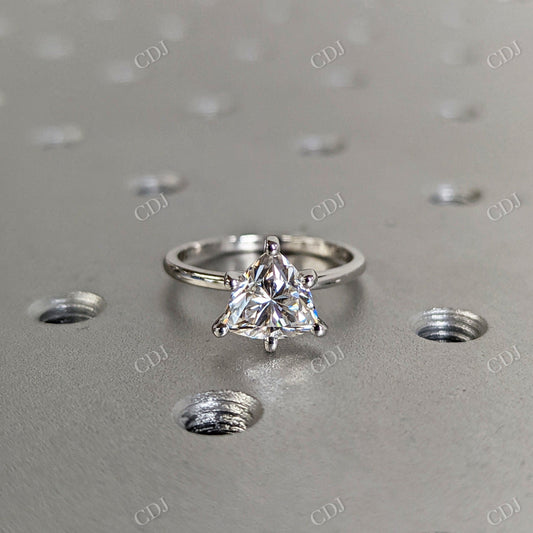 2.00CT Trillion Cut Moissanite Engagement Ring  customdiamjewel 10KT White Gold VVS-EF