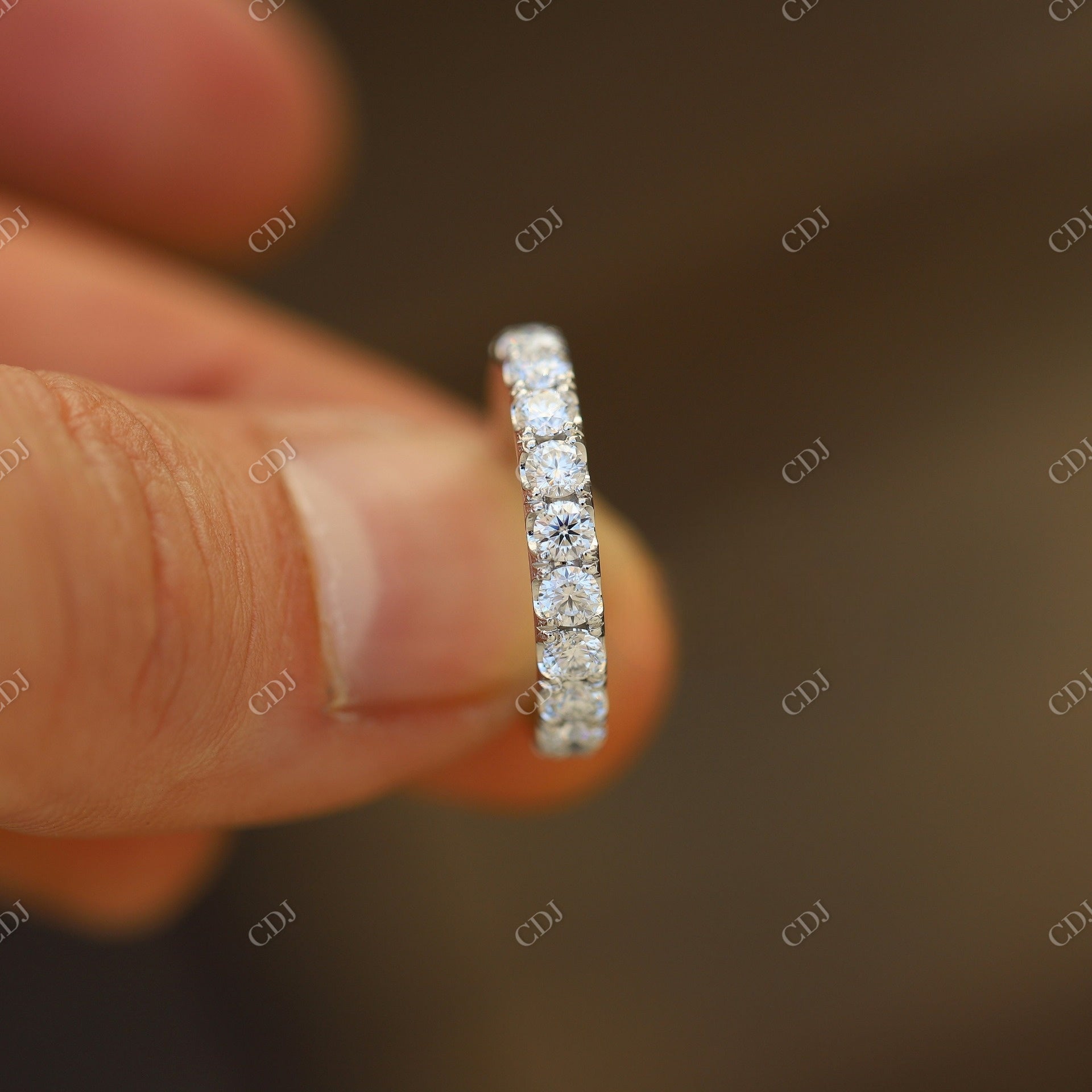 3.00MM 3/4 Eternity Lab Grown Diamond Wedding Band  customdiamjewel   