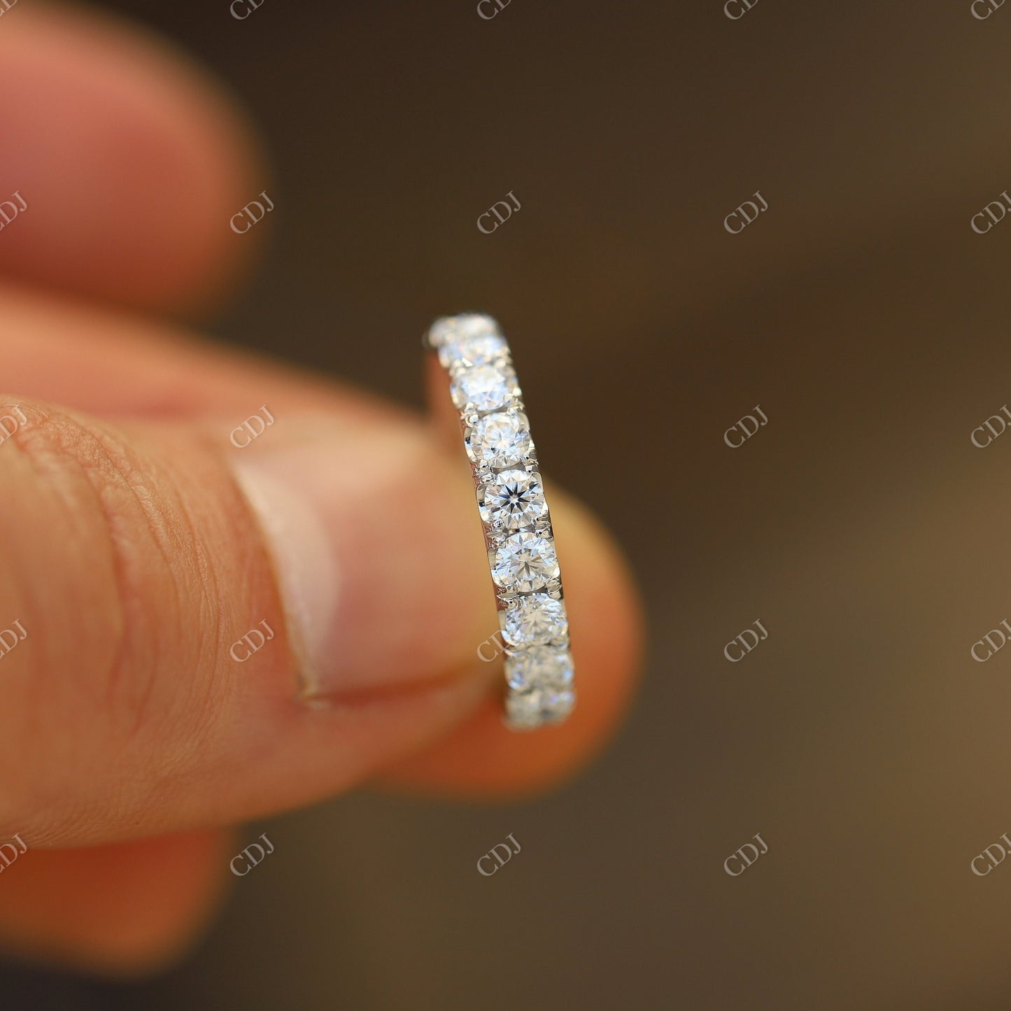 3.00MM 3/4 Eternity Lab Grown Diamond Wedding Band  customdiamjewel   