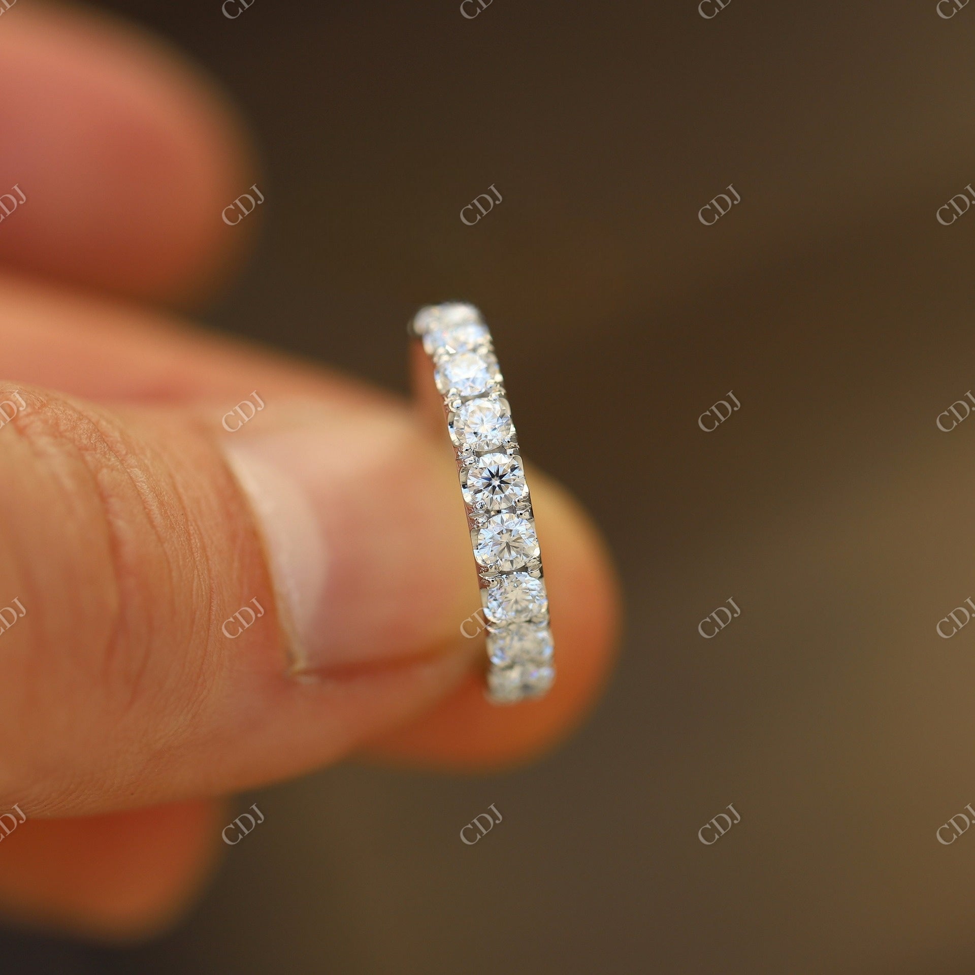 3.00MM 3/4 Eternity Lab Grown Diamond Wedding Band  customdiamjewel   