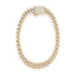 Gold Plated Diamond Cuban Link Bracelet  customdiamjewel   