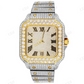 41mm Two Tone Cartier Hip Hop Diamond Watch customdiamjewel