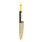 Kitchen Cutting Knife Diamond Pendant customdiamjewel