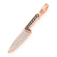 Kitchen Cutting Knife Diamond Pendant customdiamjewel