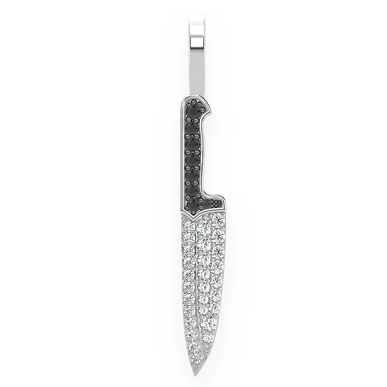 0.25CTW Kitchen Cutting Knife Diamond Pendant  customdiamjewel   