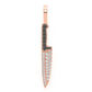Kitchen Cutting Knife Diamond Pendant customdiamjewel