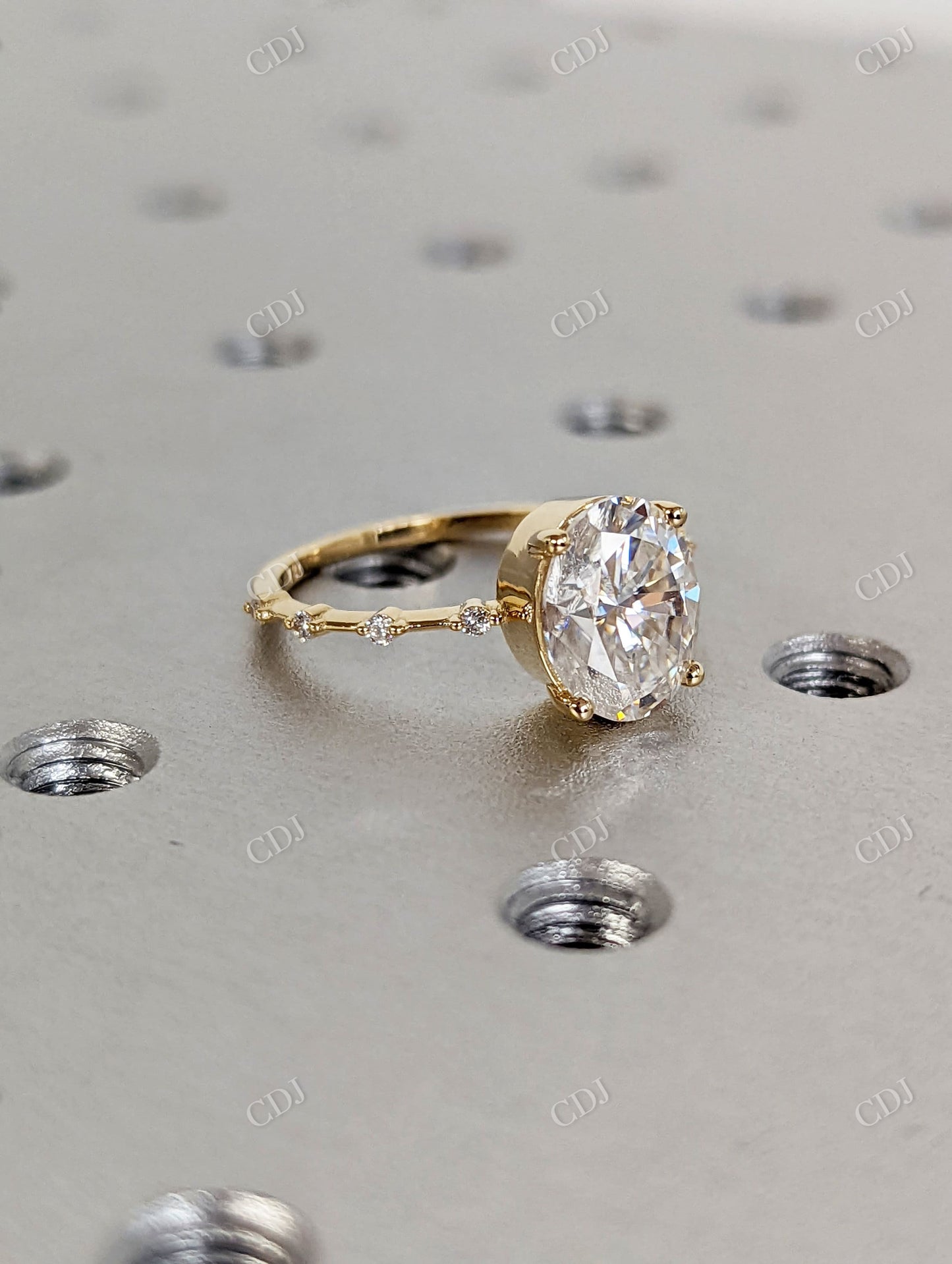 2.60CTW Oval Cut Moissanite Engagement Ring