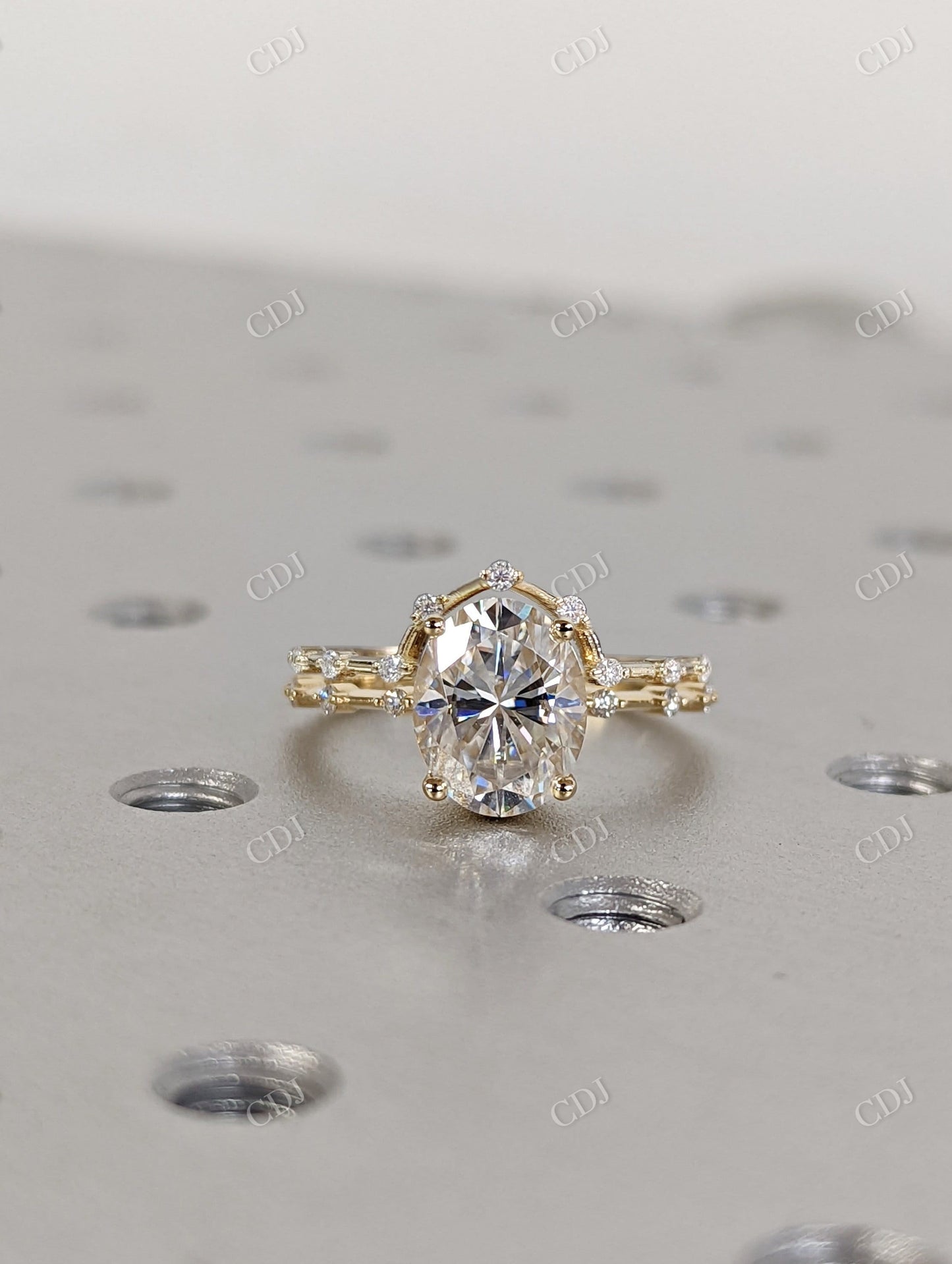 2.60CTW Oval Cut Moissanite Engagement Ring