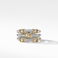 0.21 CTW Three Row Natural Diamond Two Tone Wedding Band  customdiamjewel   