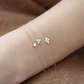 14K Solid Gold Four Stone Natural Diamond Cluster Bracelet  customdiamjewel   