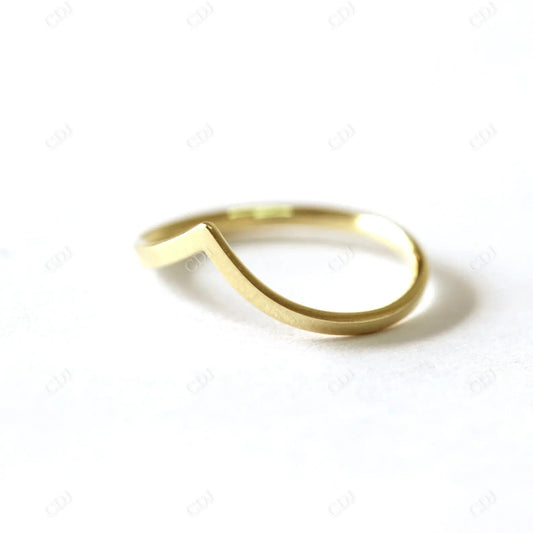 Plain Chevron Wedding Band For Woman  customdiamjewel 10KT Yellow Gold 