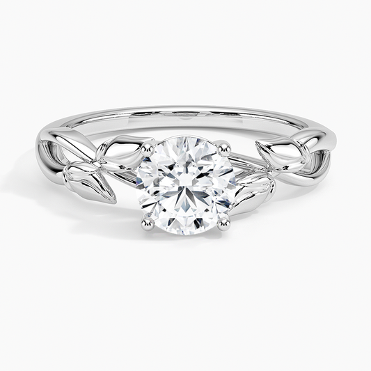 2CT Lab Grown Diamond Solitaire Leaf engagement ring  customdiamjewel   