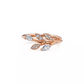 0.24 CTW Art Deco Leaf Style Natural Diamond Ring  customdiamjewel 10KT Rose Gold VVS-EF