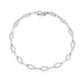 Sterling Silver Diamond Oval Line Link Bracelet  customdiamjewel   