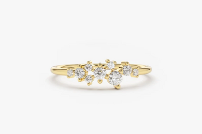 0.30CTW Lab Grown Diamond Handmade wedding Band  customdiamjewel 10KT Yellow Gold VVS-EF
