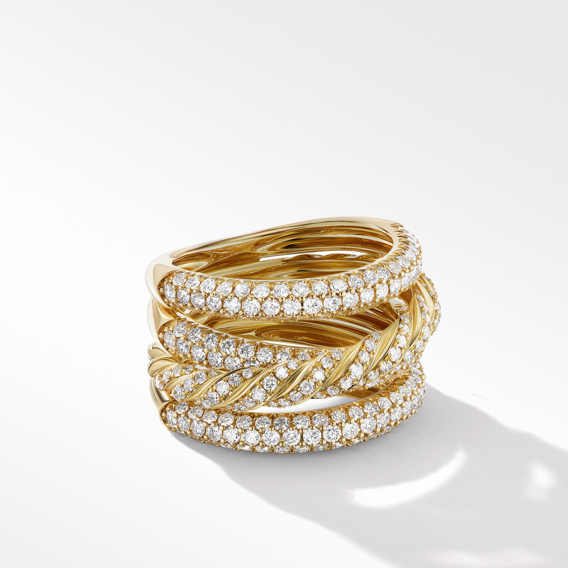 Round Lab Grown Diamond Four Row Wedding Band  customdiamjewel   