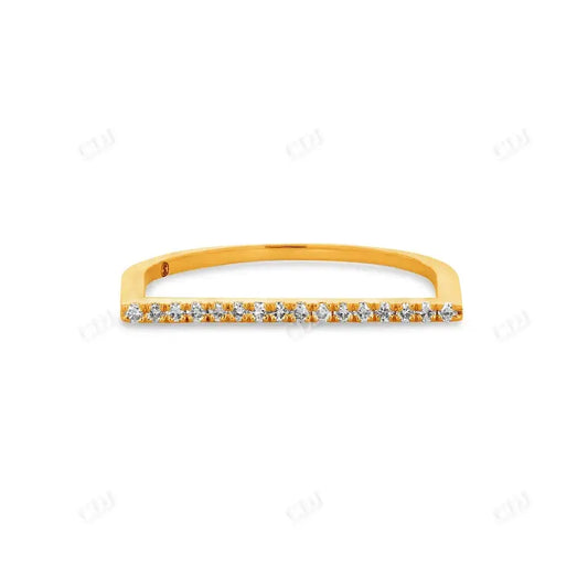 0.08CTW Round Lab Grown Diamond Thin Bar Minimalist Stack Band  customdiamjewel 10KT Yellow Gold VVS-EF