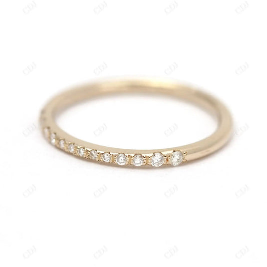 0.8-1.5mm Half Eternity Lab Grown Diamond Wedding Band  customdiamjewel 10KT Yellow Gold VVS-EF