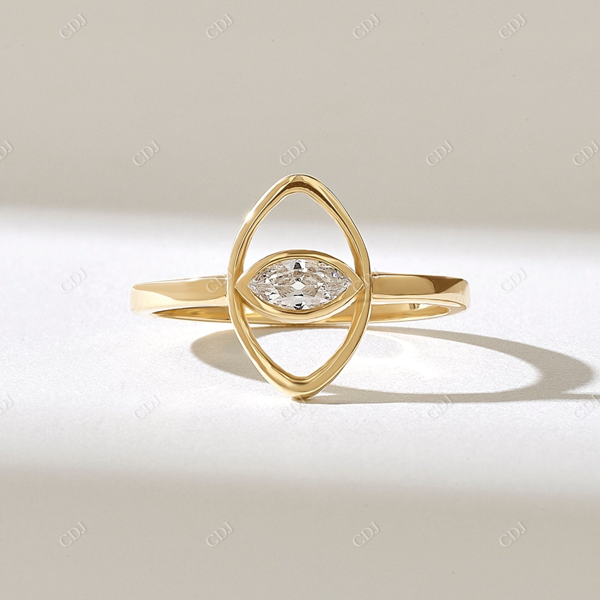 0.18CTW Marquise Diamond Evil Eye Engagement Ring  customdiamjewel   