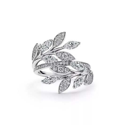 1.19CT Marquise Lab Grown Diamond Bypass Wedding Ring  customdiamjewel 10KT White Gold VVS-EF