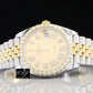 Round Diamond Dial Two Tone Luxury Watch (12CT Approx)