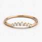 0.15CTW Lab Grown Diamond Curved Wedding Band  customdiamjewel 10KT Rose Gold VVS-EF