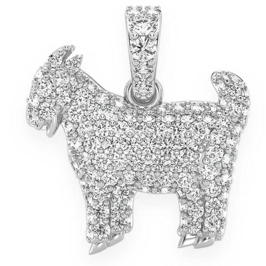 Cluster Diamond Goat Hip Hop Pendant  customdiamjewel   