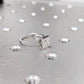 1.65CTW Asscher Cut Moissanite Engagement Ring