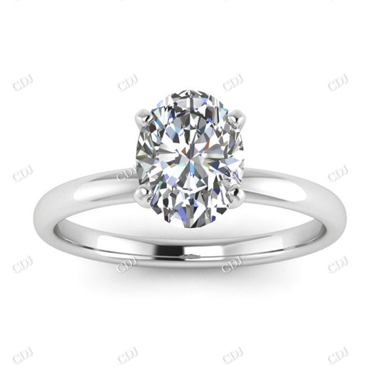 1.50CTW Oval Cut Solitaire Moissanite Ring  customdiamjewel 10KT White Gold VVS-EF