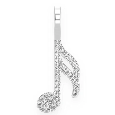 0.15CTW Diamond Music Note Pendant  customdiamjewel   