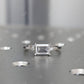 1.50CTW East West Emerald Cut Moissanite Ring