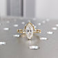 2.10CTW Marquise Cut Moissanite Engagement Ring