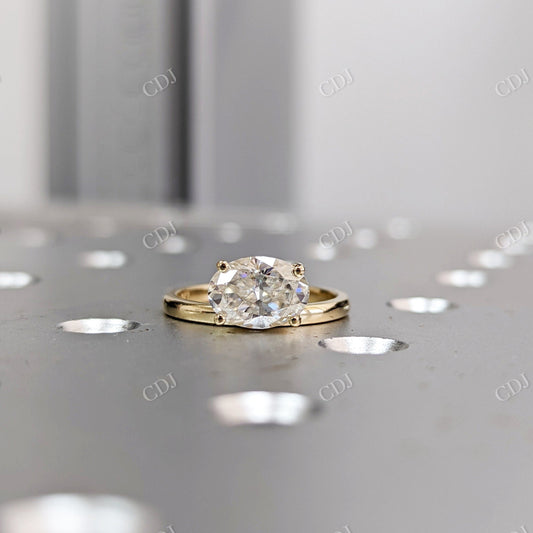 1.50CTW East West Oval Cut Moissanite Ring  customdiamjewel   