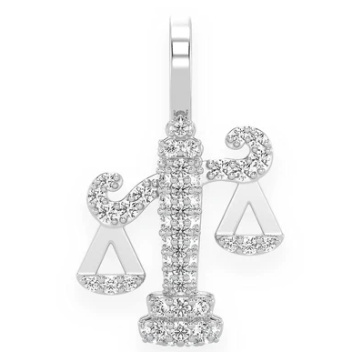0.33CTW Diamond Balance Scale Pendant  customdiamjewel   