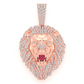 3.20CTW Cluster Roaring Lion Head Pendant  customdiamjewel   