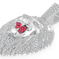 3.20CTW Cluster Roaring Lion Head Pendant  customdiamjewel   